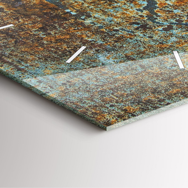 Skleněné hodiny čtvercové Textura starého kovu