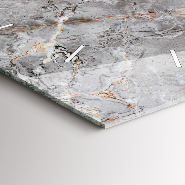 Čtvercové nástěnné hodiny Šedý žulový mramor