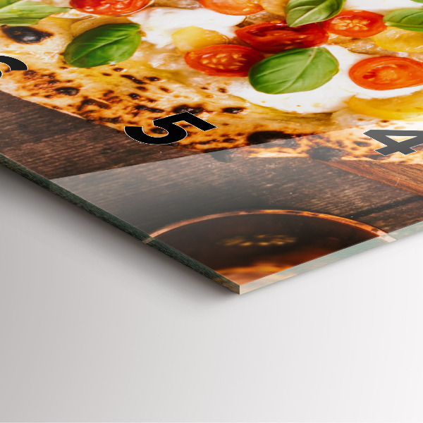Čtvercové nástěnné hodiny Italská pizza