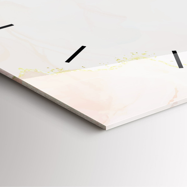 Čtvercové nástěnné hodiny Akvarelový mramor