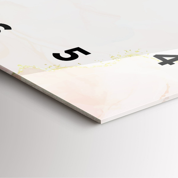 Čtvercové nástěnné hodiny Akvarelový mramor