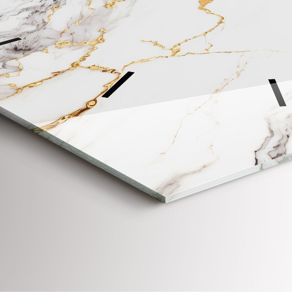 Čtvercové nástěnné hodiny Dekorativní mramor