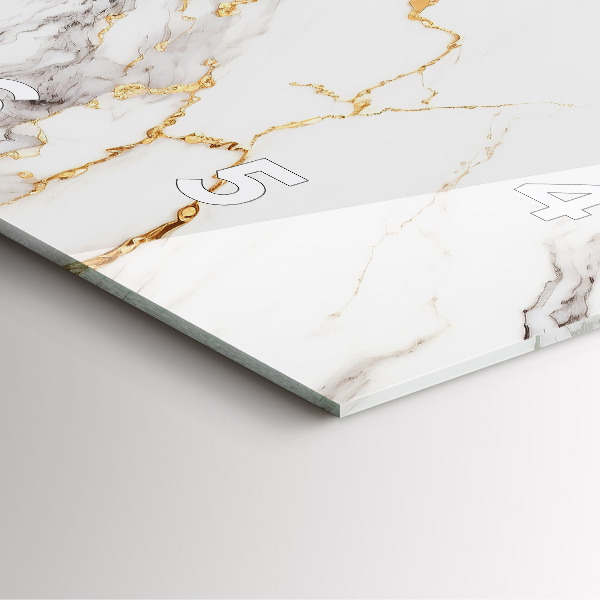 Čtvercové nástěnné hodiny Dekorativní mramor