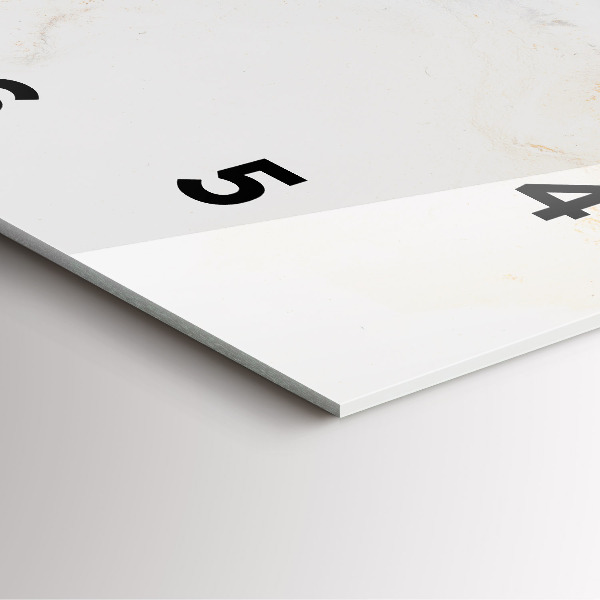 Čtvercové nástěnné hodiny Umělecký mramor