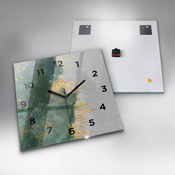 Čtvercové nástěnné hodiny Dekorativní vzor