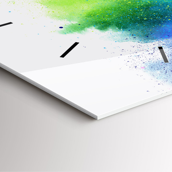 Čtvercové nástěnné hodiny Abstraktní duha