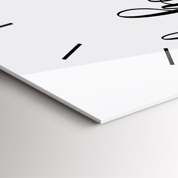 Čtvercové nástěnné hodiny Nápis Bon voyage