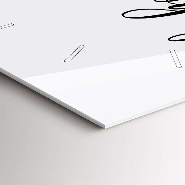 Čtvercové nástěnné hodiny Nápis Bon voyage