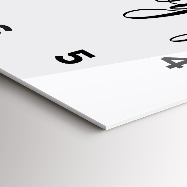 Čtvercové nástěnné hodiny Nápis Bon voyage