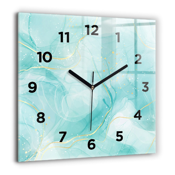 Čtvercové nástěnné hodiny Abstraktní mramor