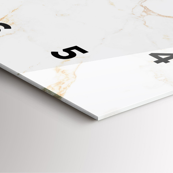 Čtvercové nástěnné hodiny Elegantní mramor