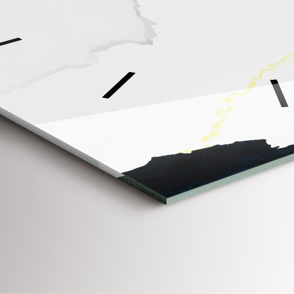 Čtvercové nástěnné hodiny Skvrny abstraktní