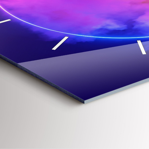 Čtvercové nástěnné hodiny 3D kouřová abstrakce