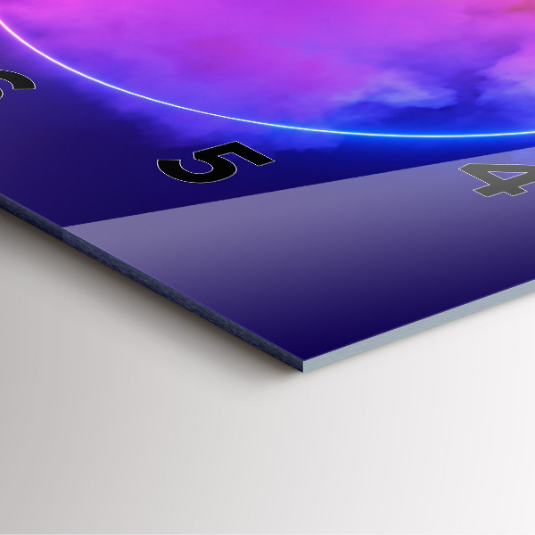 Čtvercové nástěnné hodiny 3D kouřová abstrakce