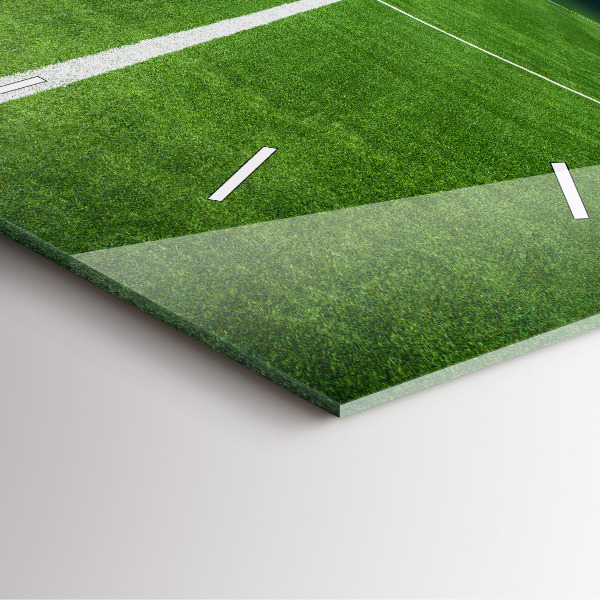 Čtvercové nástěnné hodiny Fotbalové hřiště