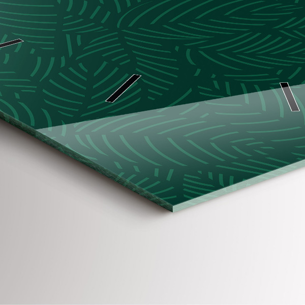 Čtvercové nástěnné hodiny Vzor listů