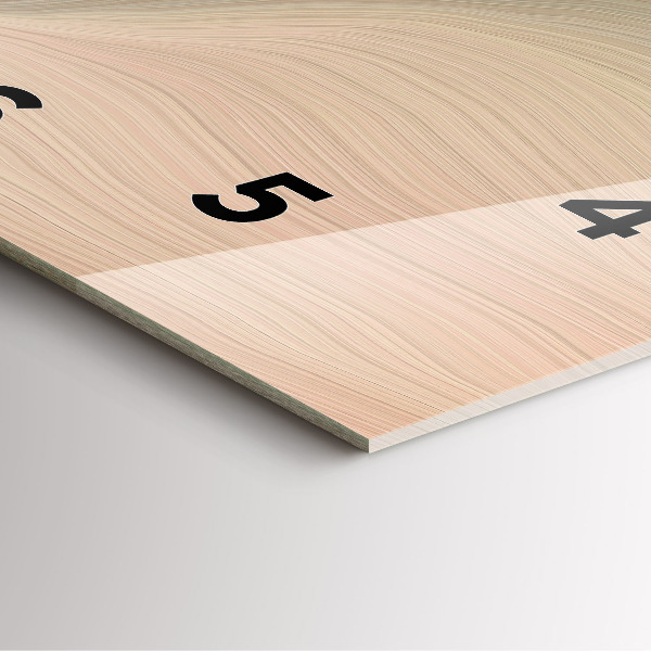 Čtvercové nástěnné hodiny Abstrakce vlny