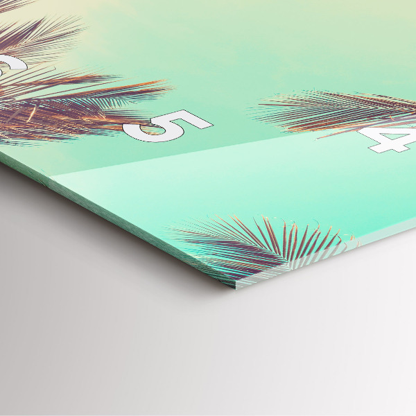 Čtvercové nástěnné hodiny Tropické palmy