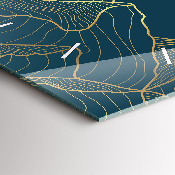 Čtvercové nástěnné hodiny Skica hor