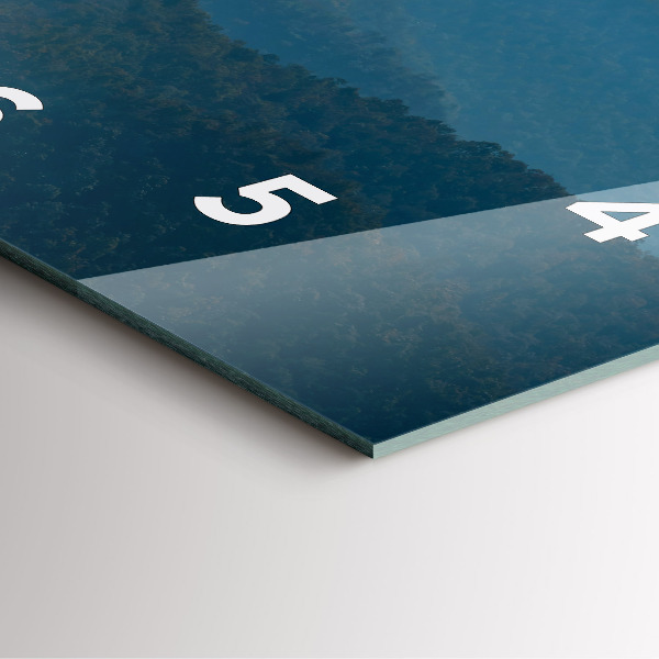 Skleněné hodiny čtvercové Abstraktní horská krajina