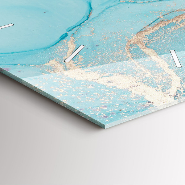 Skleněné hodiny čtvercové Dekorativní mramor