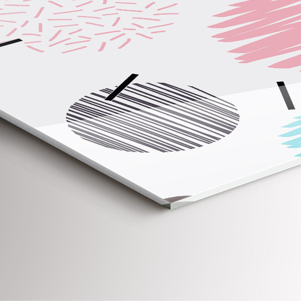 Skleněné hodiny čtvercové Geometrický vzor