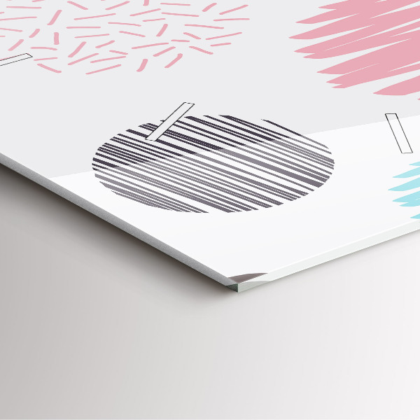 Skleněné hodiny čtvercové Geometrický vzor