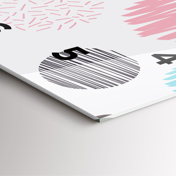 Skleněné hodiny čtvercové Geometrický vzor