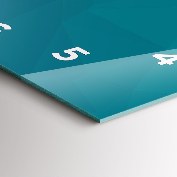 Skleněné hodiny čtvercové Mořská abstrakce