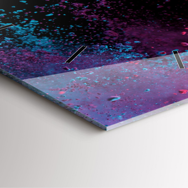 Skleněné hodiny čtvercové Exploze barev