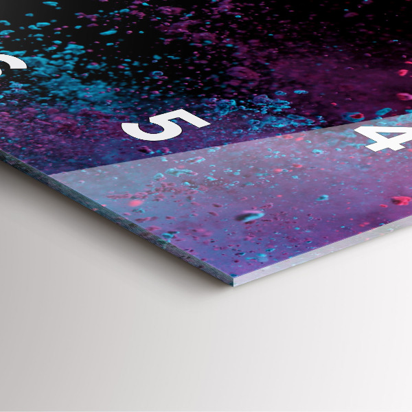 Skleněné hodiny čtvercové Exploze barev