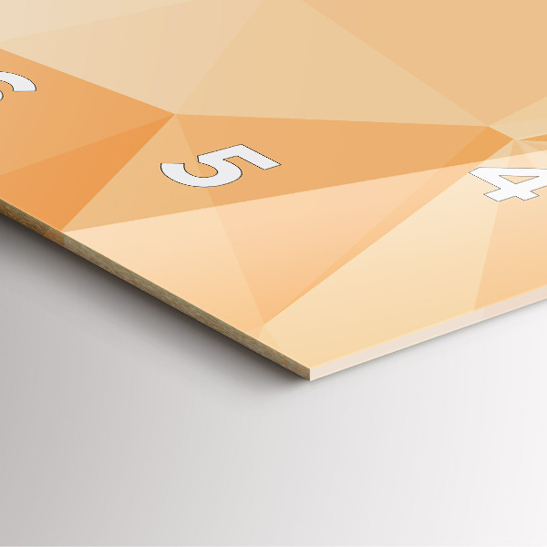 Skleněné hodiny čtvercové Abstraktní trojúhelníky