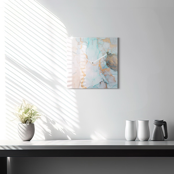 Skleněné hodiny čtvercové Abstraktní obraz