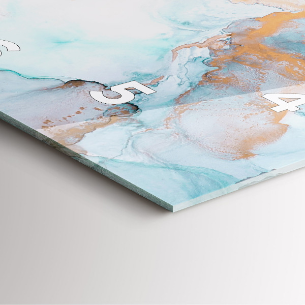 Skleněné hodiny čtvercové Abstraktní obraz