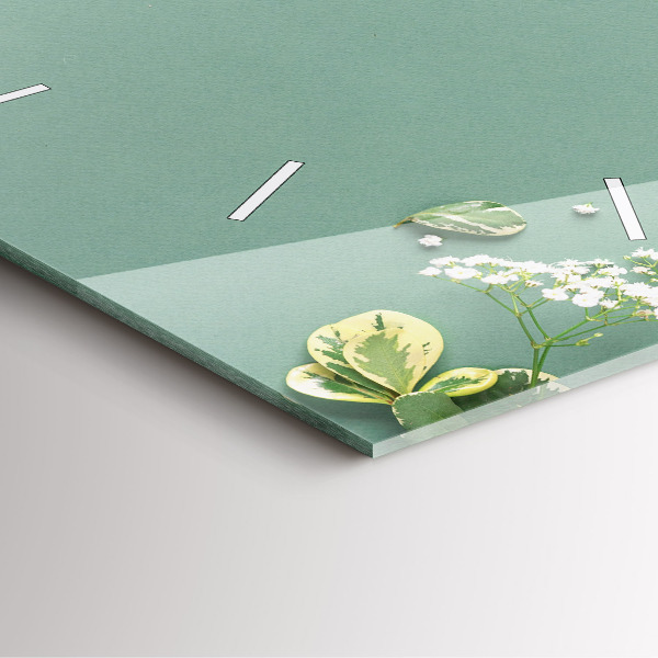 Skleněné hodiny čtvercové Křehké květiny