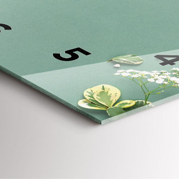 Skleněné hodiny čtvercové Křehké květiny