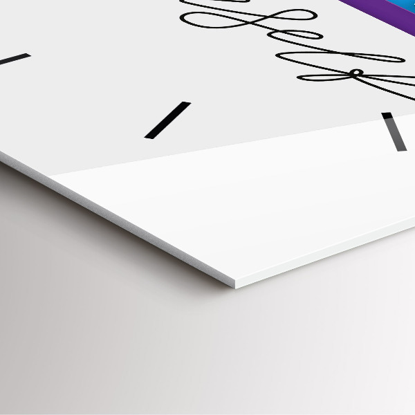 Skleněné hodiny čtvercové Nápis Buď sám sebou