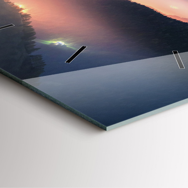 Skleněné hodiny čtvercové Krajina horských vrcholů