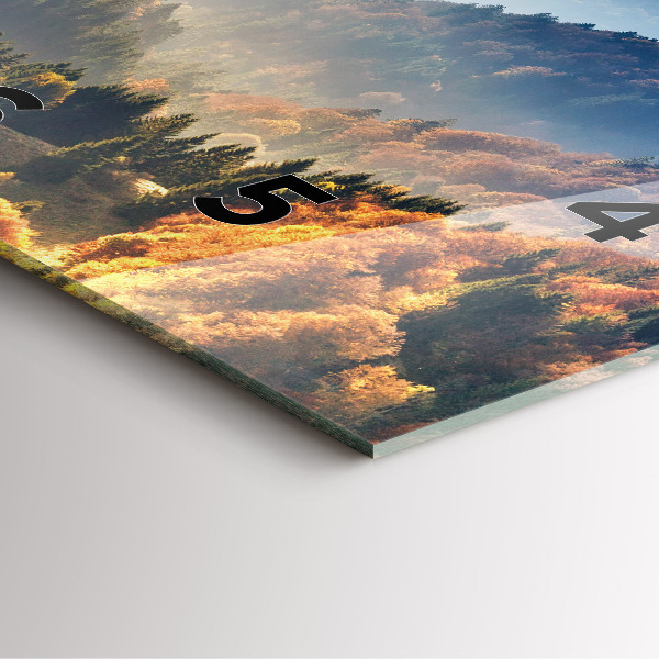 Skleněné hodiny čtvercové Horská krajina