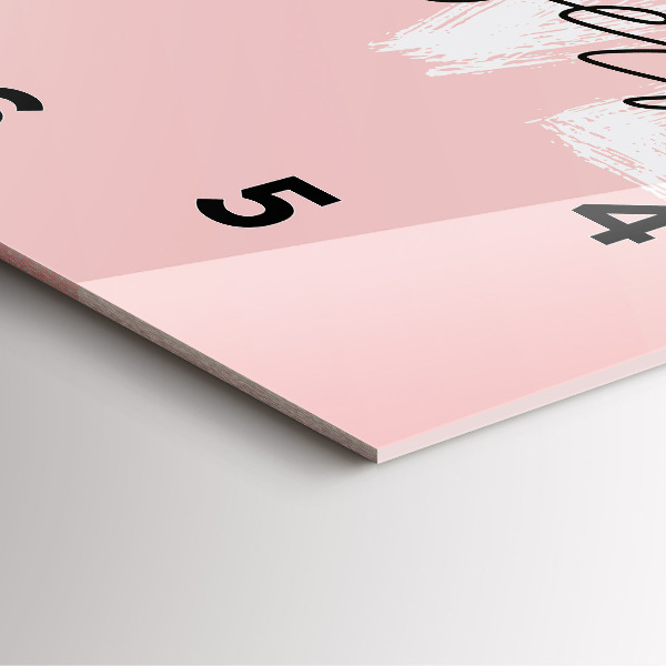 Skleněné hodiny čtvercové Nápis Miluj se