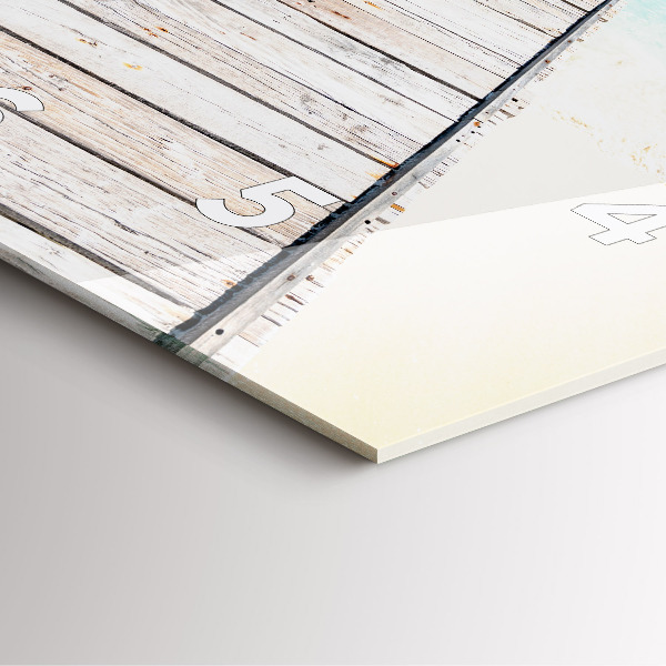 Skleněné hodiny čtvercové Tropický ostrov