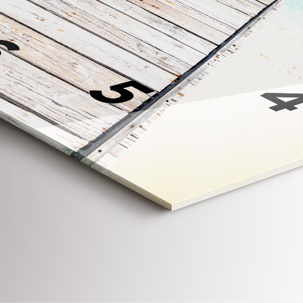 Skleněné hodiny čtvercové Tropický ostrov