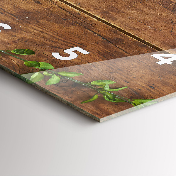 Skleněné hodiny čtvercové Rustikální dřevo