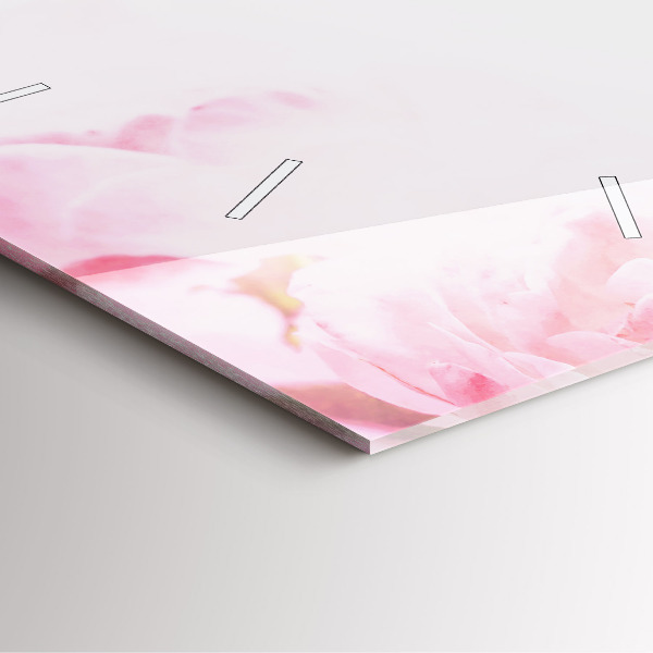 Skleněné hodiny čtvercové Kvetoucí květiny