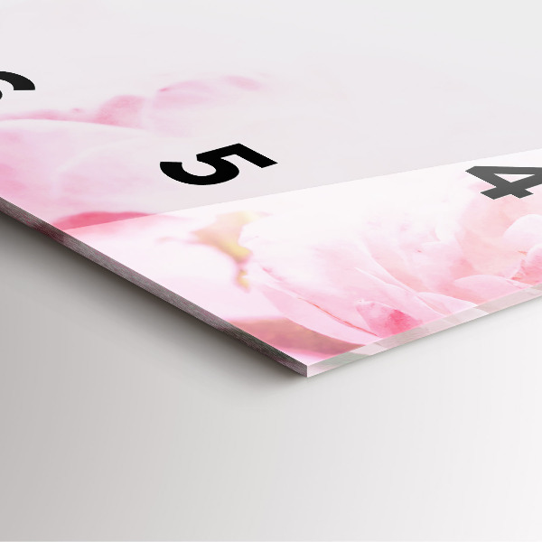 Skleněné hodiny čtvercové Kvetoucí květiny