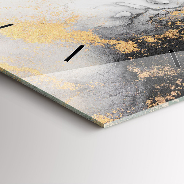 Čtvercové nástěnné hodiny Umělecký mramor