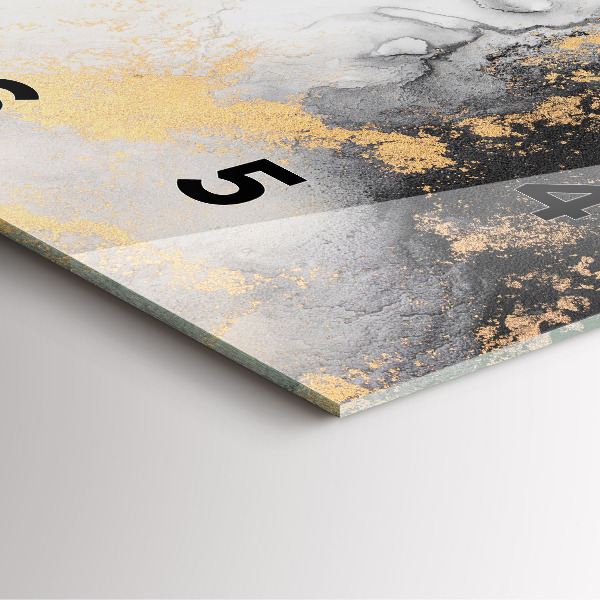 Čtvercové nástěnné hodiny Umělecký mramor