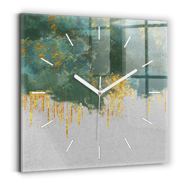 Čtvercové nástěnné hodiny Dekorativní vzor