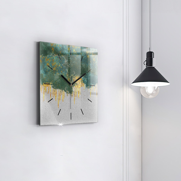 Čtvercové nástěnné hodiny Dekorativní vzor