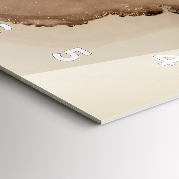 Čtvercové nástěnné hodiny Béžové moderní umění